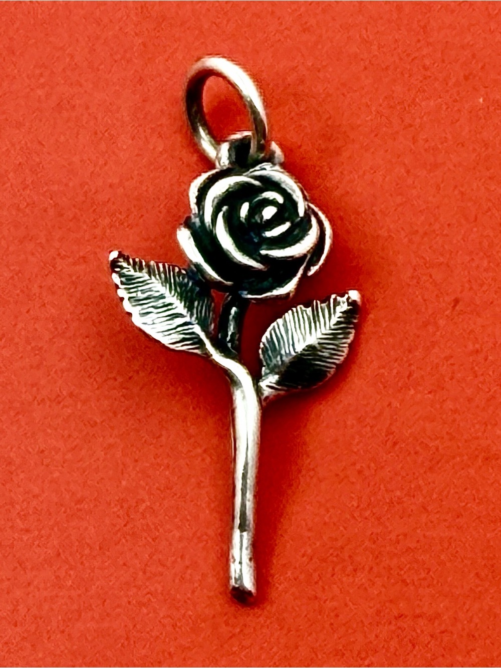 James Avery Silver Rose Charm - Silver